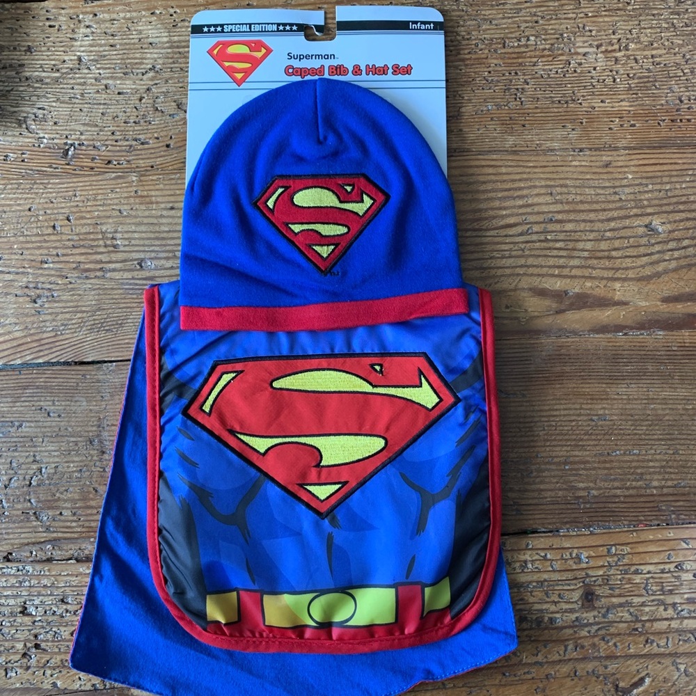 Superman Caped Bib & Hat Set - Special Edition✨